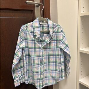 Janie and Jack Multicolor Plaid Button Down Shirt